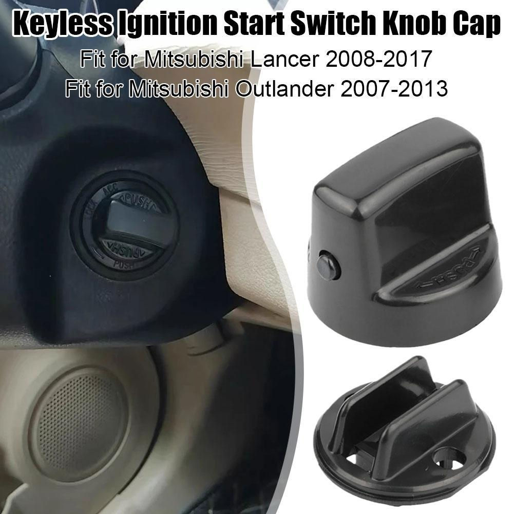 For Mitsubishi Lancer Outlander Keyless Ignition Start Switch Knob Cap & Insert