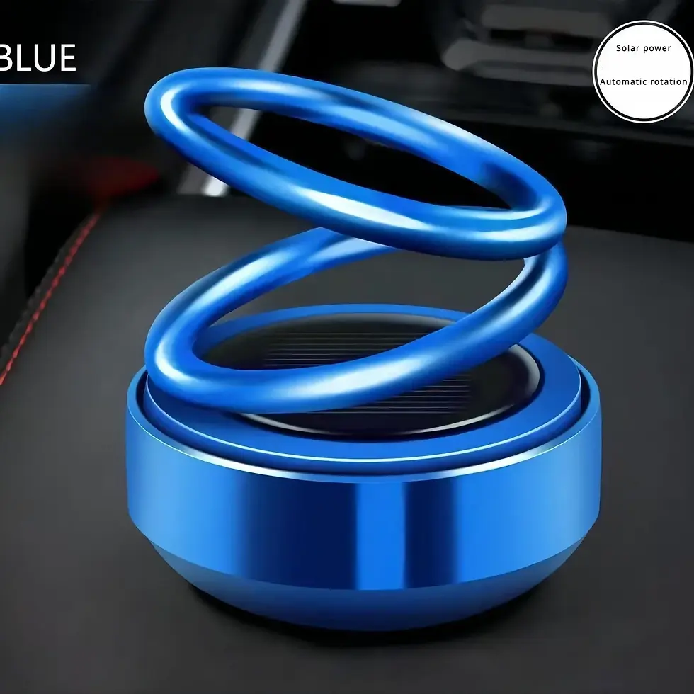 Thumbnail: Car-Mounted Solar Suspended Double Ring Ornaments Aromatherapy Perfume High-end