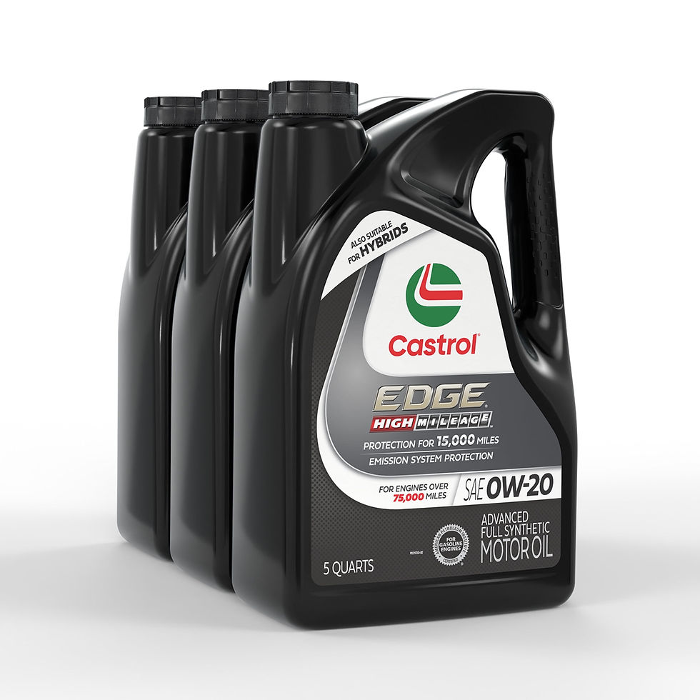 Thumbnail: Castrol EDGE High Mileage 0W-20 Advanced Full Synthetic Motor Oil, 5 Quarts