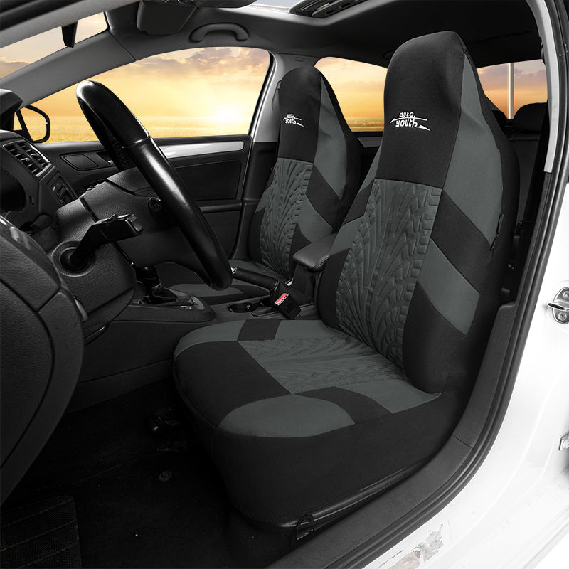 Thumbnail: 2pcs Front High Bucket Car Seat Covers Universal for Most Cars Sport Seat Protec