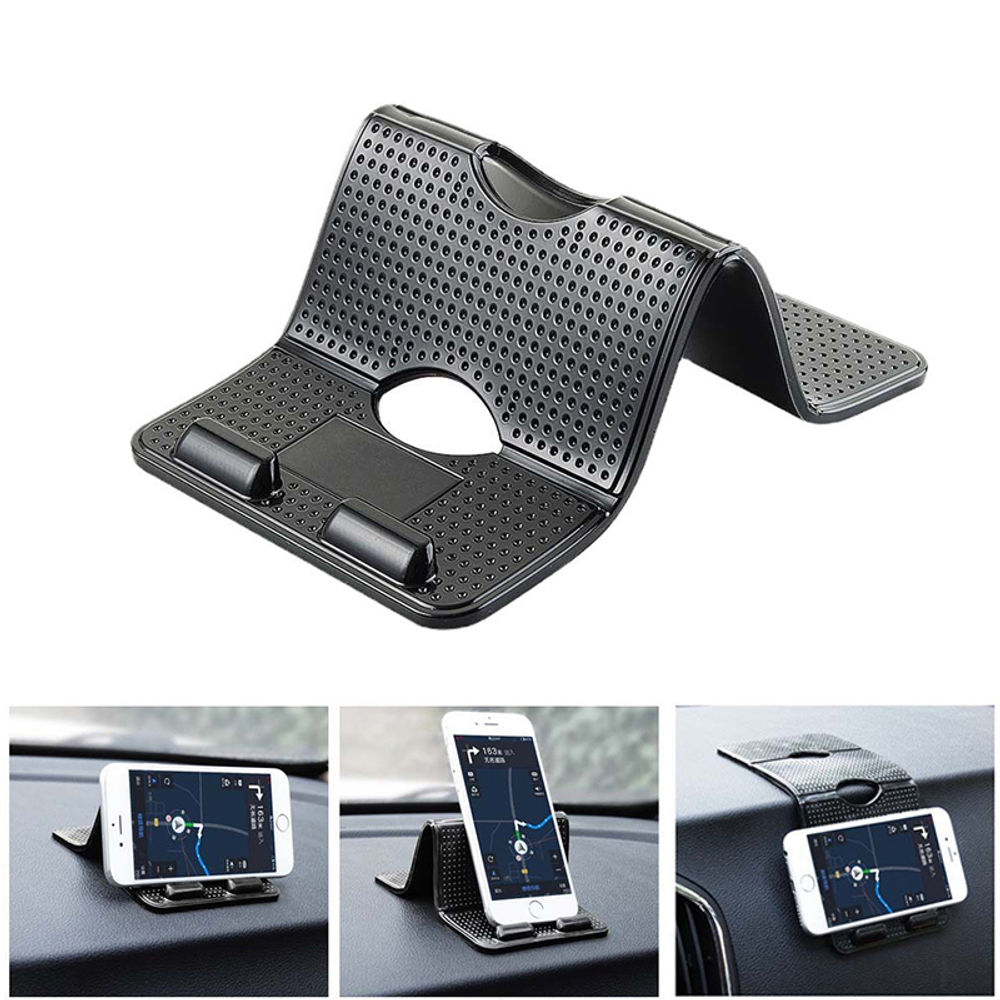 Multifunctional Car Phone Holder Heat-Resistant Non-Slip Dashboard Mount Foldabl