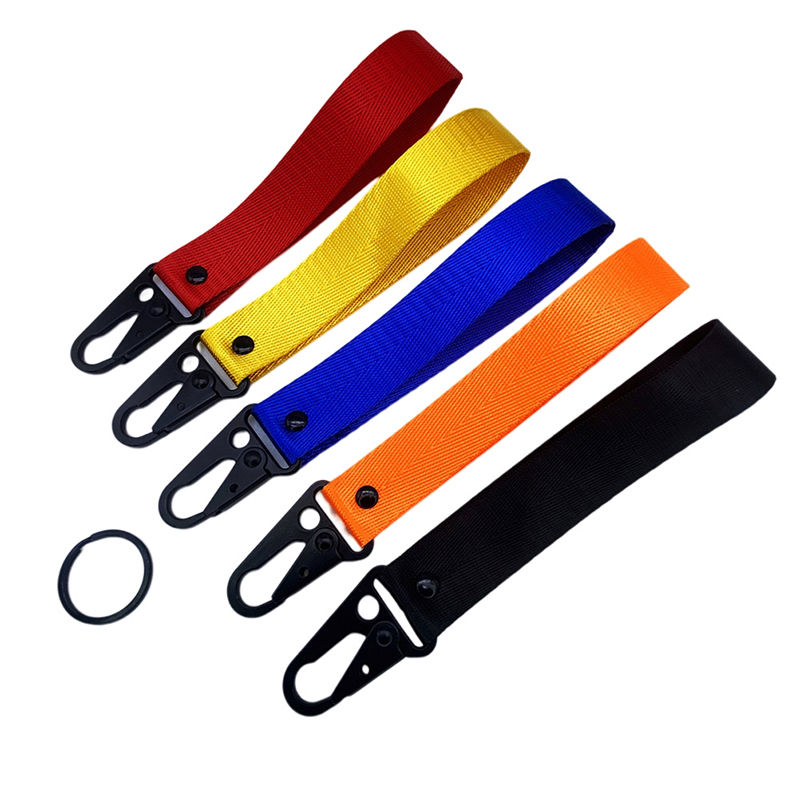 Hot Universal Car Keychain Lanyard Hanging Strap with Metal Key Holder key Ring