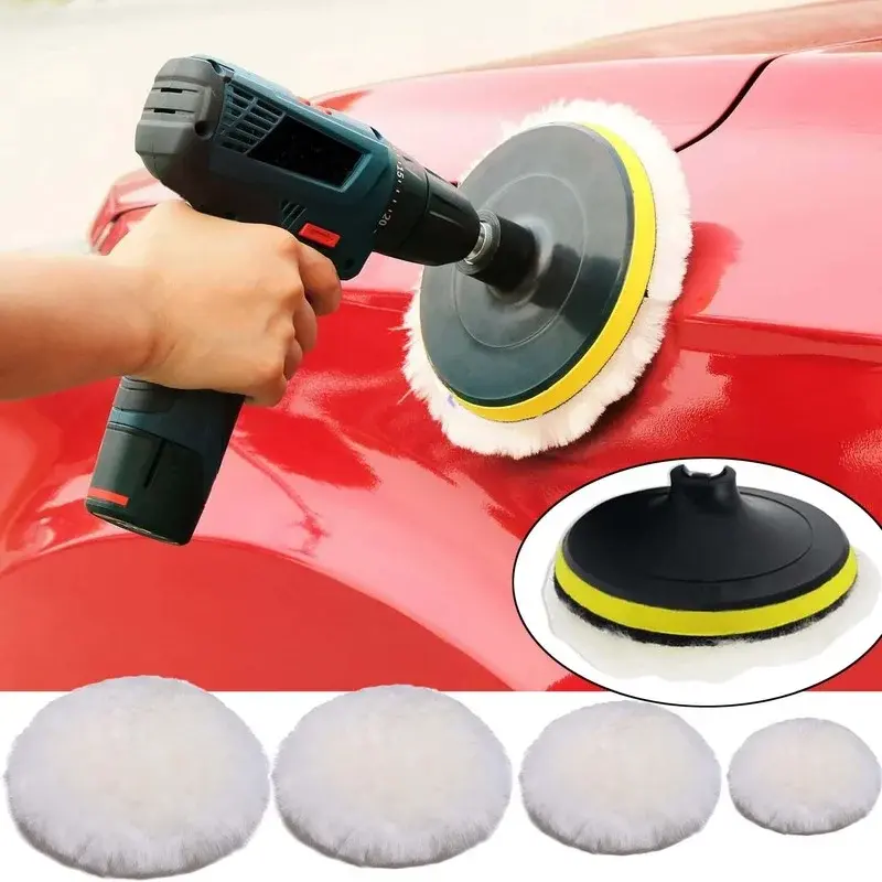 Thumbnail: Car Polish Pad 3/4 /5/6/7 Inch Soft Imitated Wool Polishing Disc Car Body Waxing