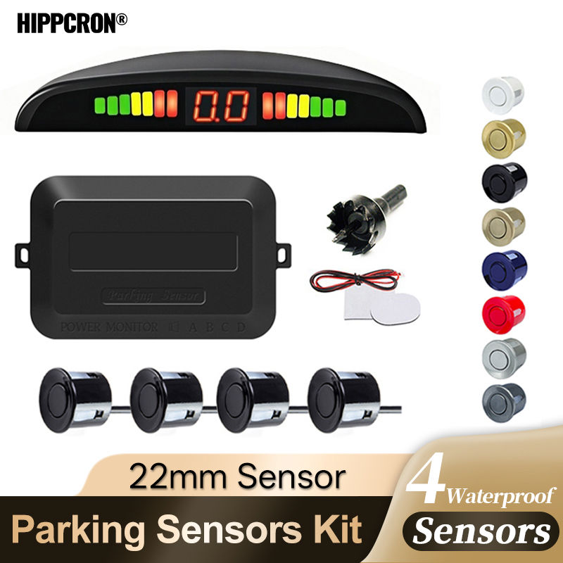 Car LED Parking Sensor Kit Reverse Backup Radar Monitor System Backlight Display