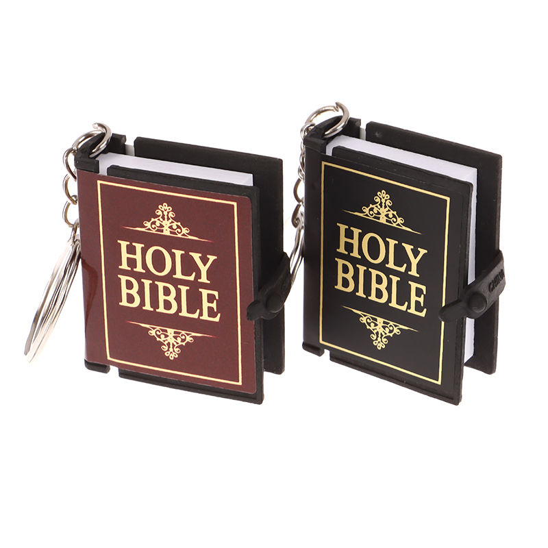 Thumbnail: Mini Bible Keychain Book Pendant Key Chain Car Key School Bag Decoration Accesso