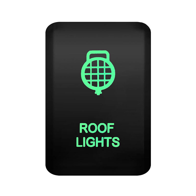Thumbnail: 1 Pc 3A 12V Dual Green Led Illuminated Push Switch for Toyota Landcruiser RVA4 H
