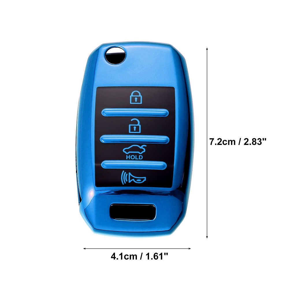 Thumbnail: TPU Key Fob Cover Case for Kia Soul 2013-2018 Rio 2014-2018 Key Fob Shell P..