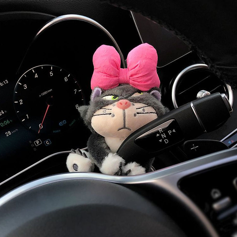 Thumbnail: Cute Car Windshield Wiper Decorations Interior Plush Cat Doll Creative Gift Shou