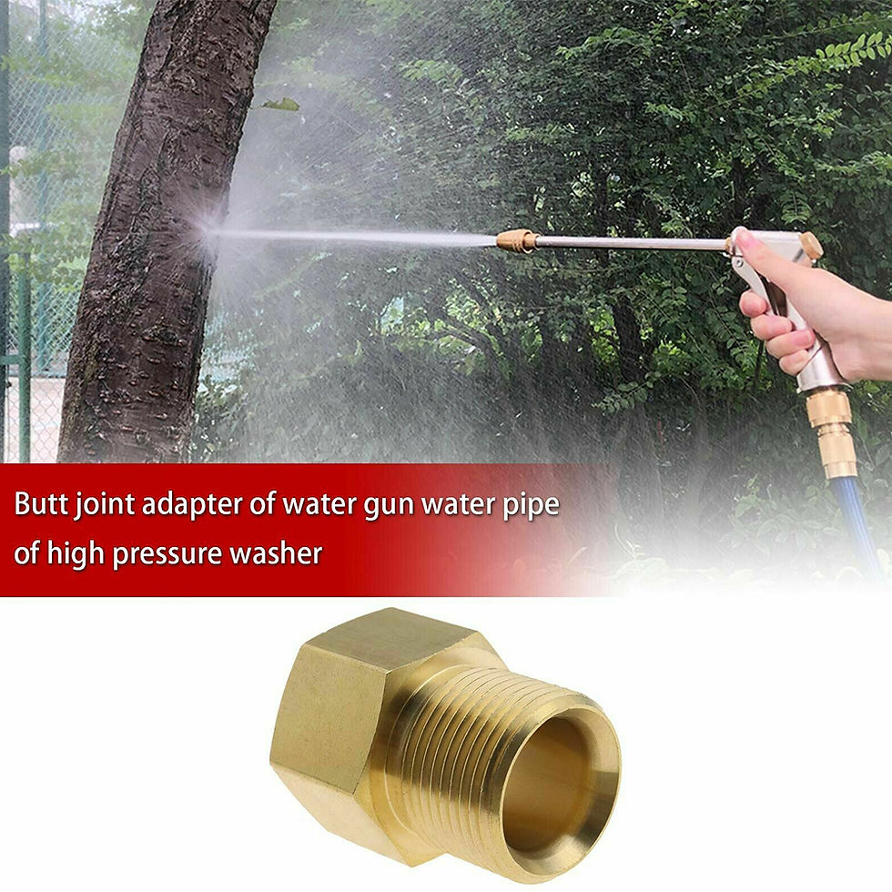Thumbnail: Pressure Washer Adapter Metric Adapter 4500 PSI Accessories Brass M22 14mm Femal