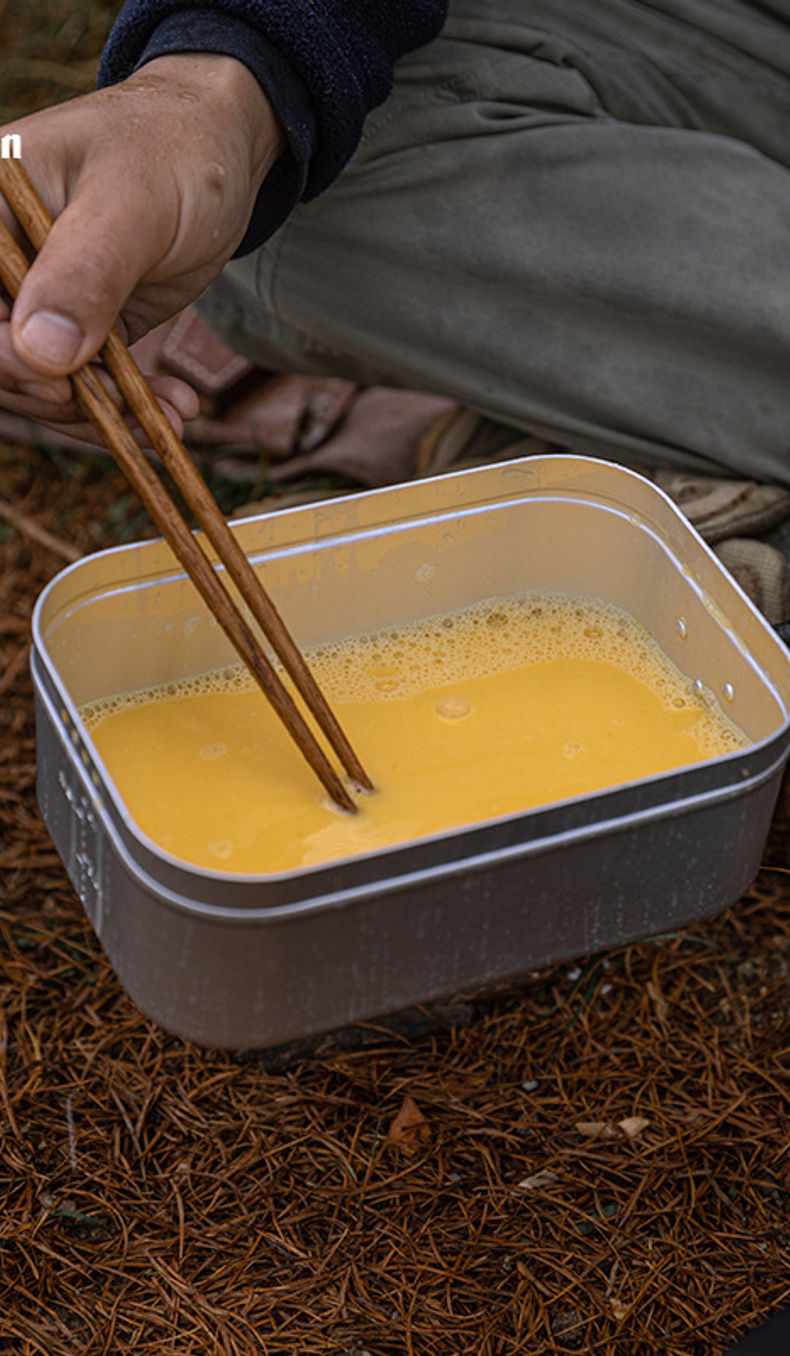 CAMPINGMOON S-2013 Large Portable Picnic Lunch Box Outdoor Cooking Aluminum Heat
