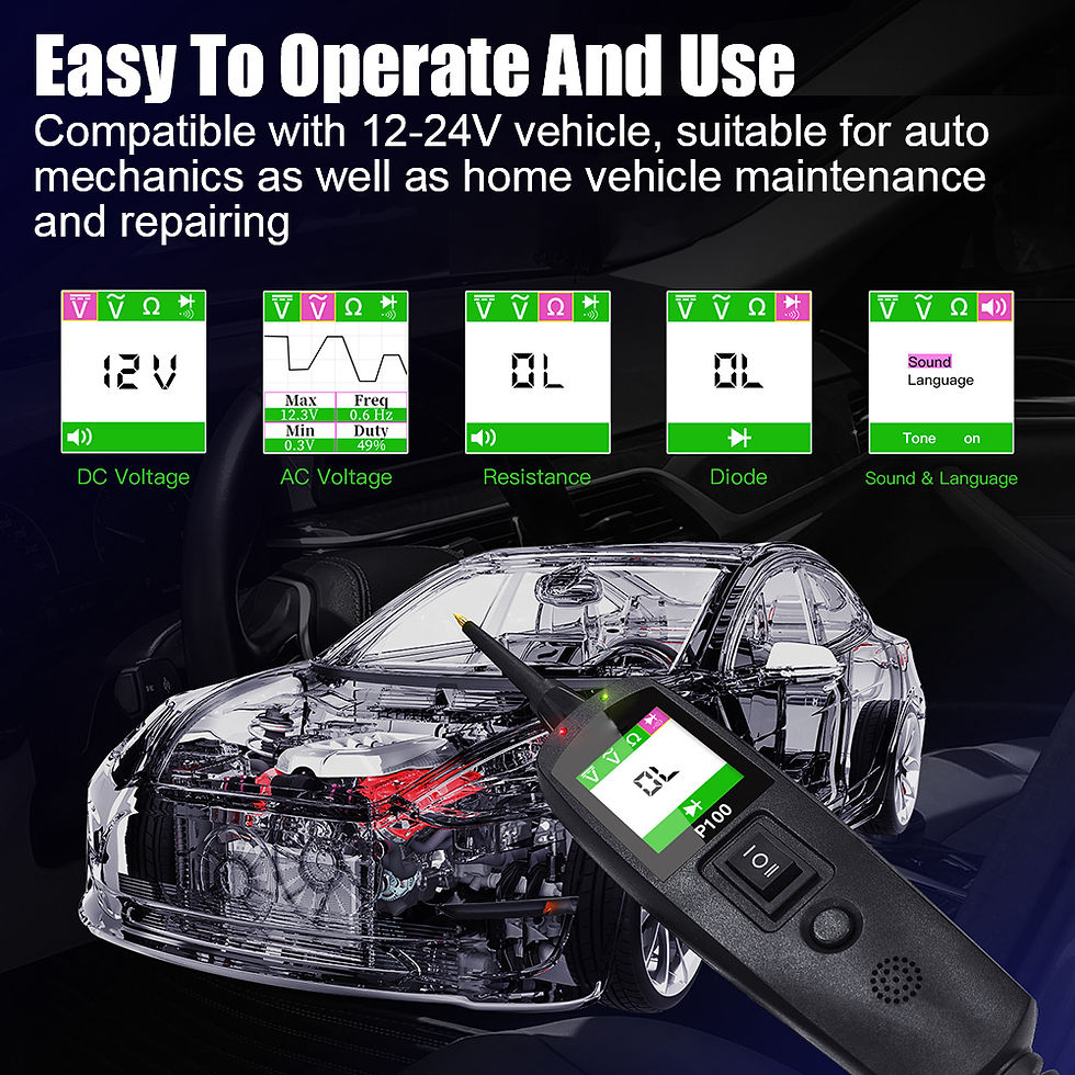 Thumbnail: P100 Probe Pen Car Tester Battery Voltage Resistant Test Diagnostic Tools 2M Cab
