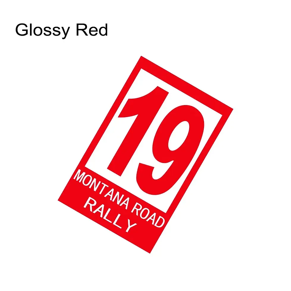 Thumbnail: Auto Side Vinyl Decor Decals Number 19 Montana Road Rally Styling Sticker For Ca