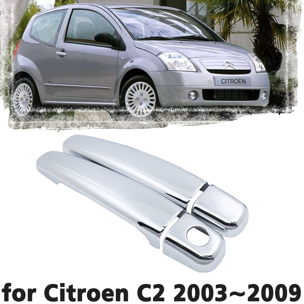 Luxury chrome door handle cover trim protection cover for Citroen C2 2003 2004 2
