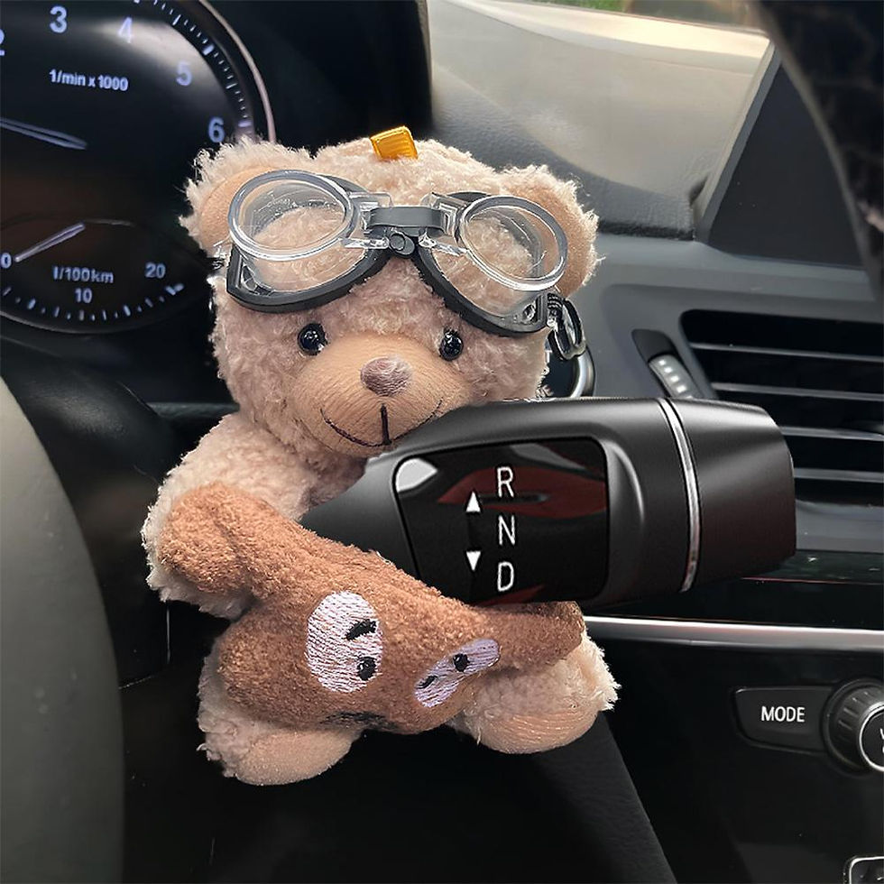 Thumbnail: Car Gear Shift Decoration Accessories Cute Dolls With Turn Signal Windshield Wip