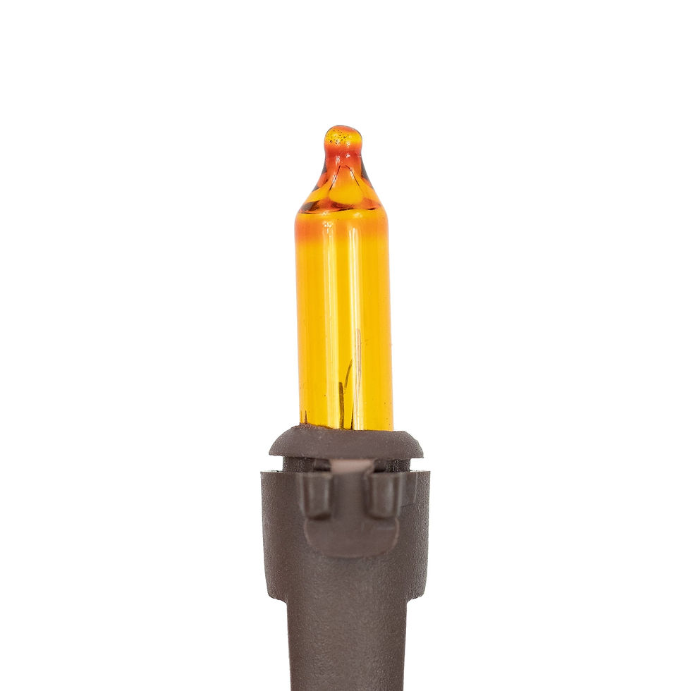 Thumbnail: Northlight Mini Fall Harvest Lights - Amber - 20.25' Brown Wire - 100ct