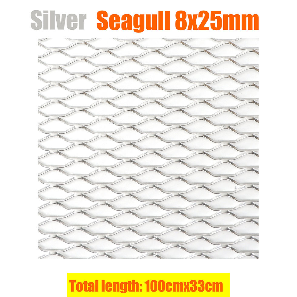 Thumbnail: 100x33cm Aluminium Racing Car Bumper Grille Grill Mesh Net Vent Black Silver Red