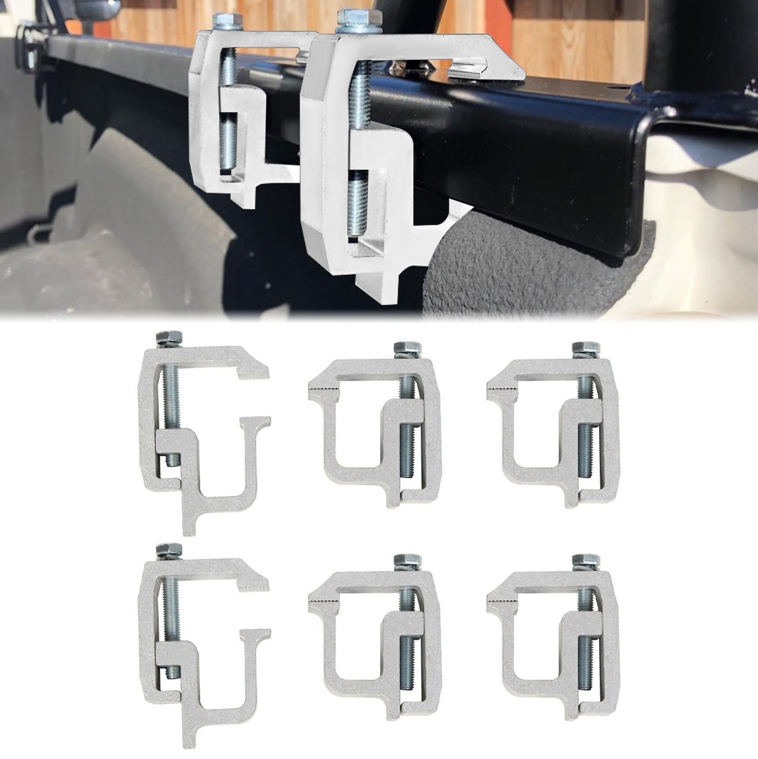 Kojem 6 Pcs Truck Bed Clamps, Pickup Clamps Mounting Caps, Camper Shell, Fi..