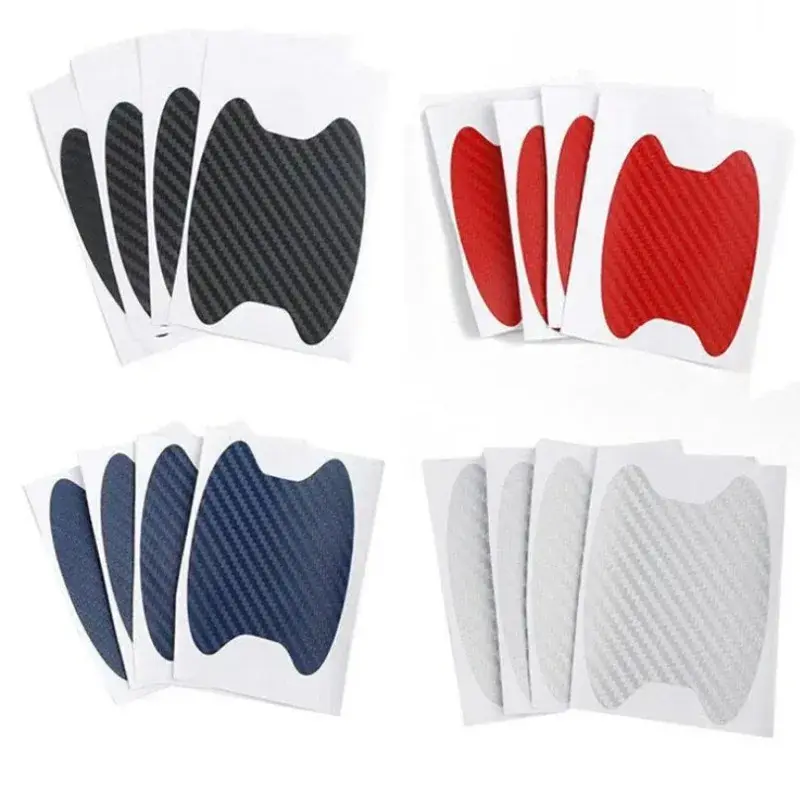 Thumbnail: Carbon Fiber Car Door Handle Cup Stickers Anti Scratch Protector Waterproof Auto