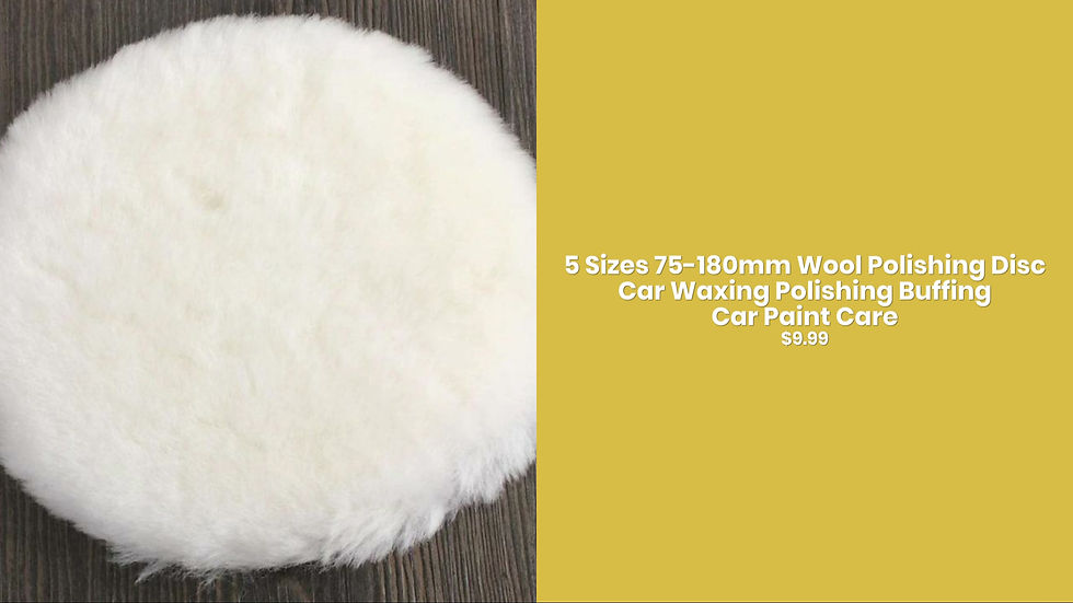 Thumbnail: 5 Sizes 75-180mm Wool Polishing Disc Car Waxing Polishing Buffing Car Paint Care