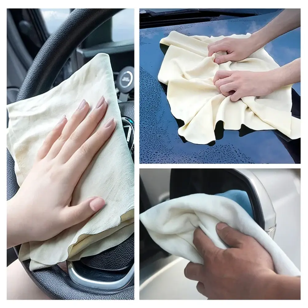 Natural Chamois Leather Car Washing Towels Super Absorbent Car Home Window Glass