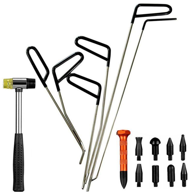 Thumbnail: Universal Auto Body Removal Stainless Steel Crowbar Paintless Dent Repair Kit Pr