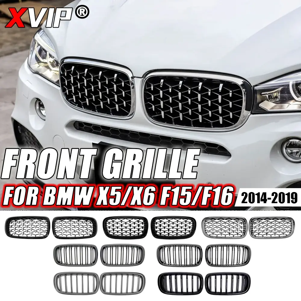XVIP Front Bumper Kidney Grilles For BMW X5 F15 X6 F16 2014-2019 X5M F85 X6M F86