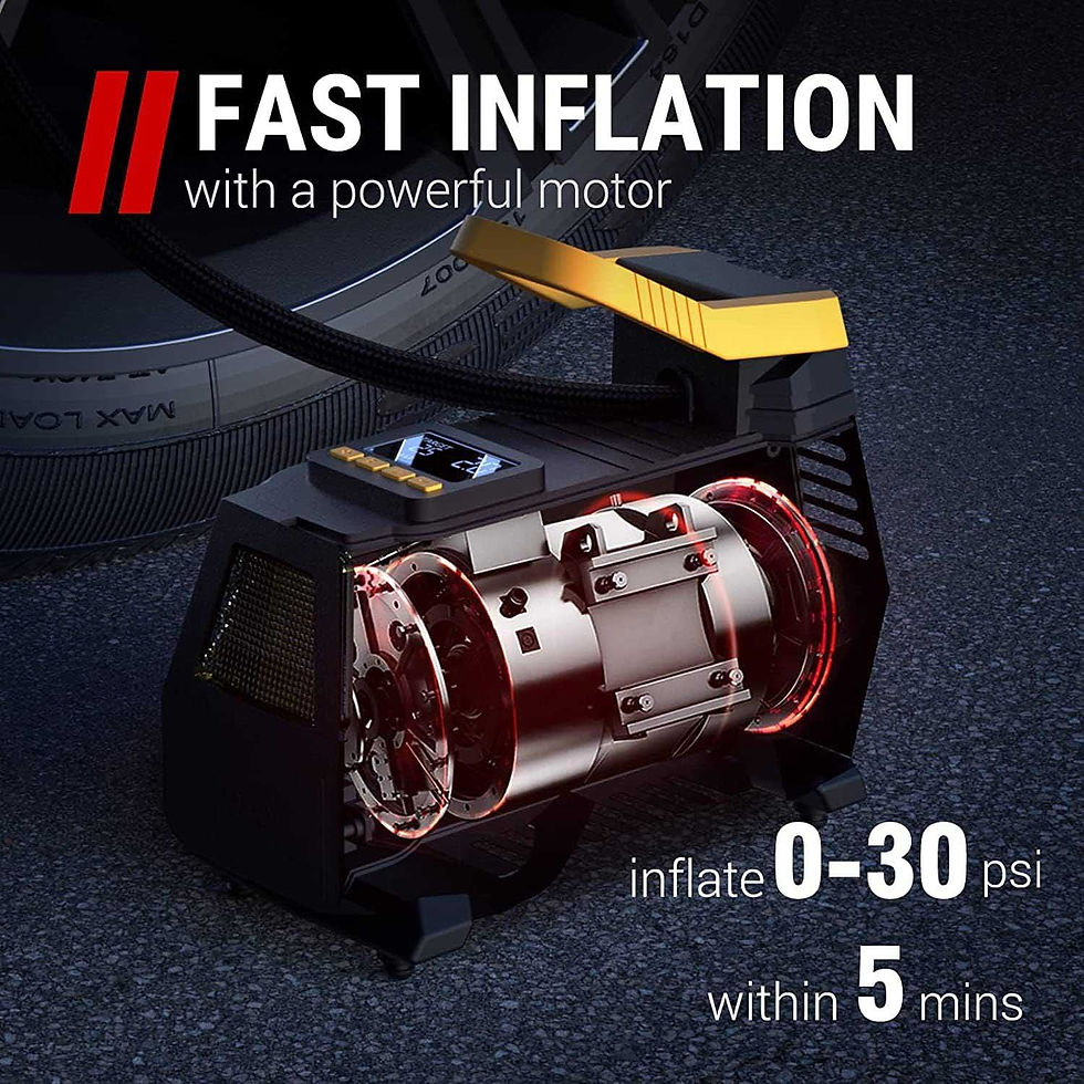 Thumbnail: Tire Inflator Air Compressor - CICPAP Portable Air Pump for 12V DC Car Tire..