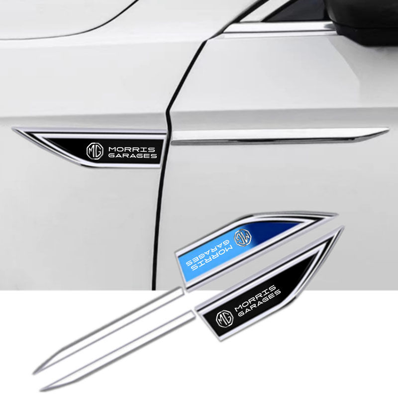 2Pcs Car Door Fender Side Blade Badge Car Body Protective Car Metal Sticker for