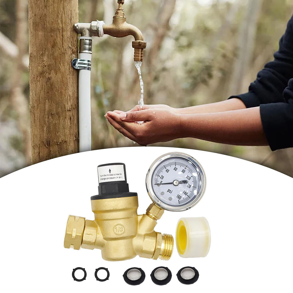 Thumbnail: Water Pressure Water Pressure Reducer 3/4in Camper Brass Hose Pressure Regu..