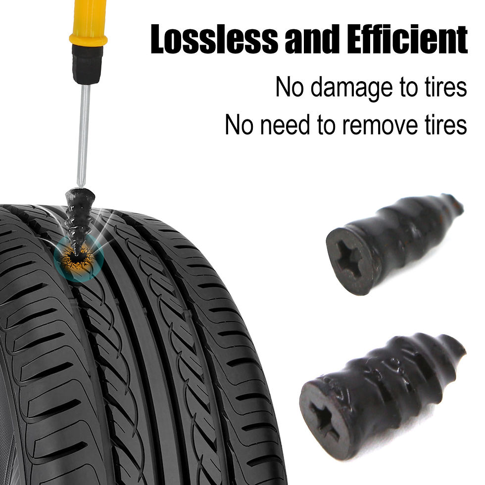 Thumbnail: Car Tire Repair Tool Kit Studding Set Auto Bike Puncture Plug Garage Needle Nose