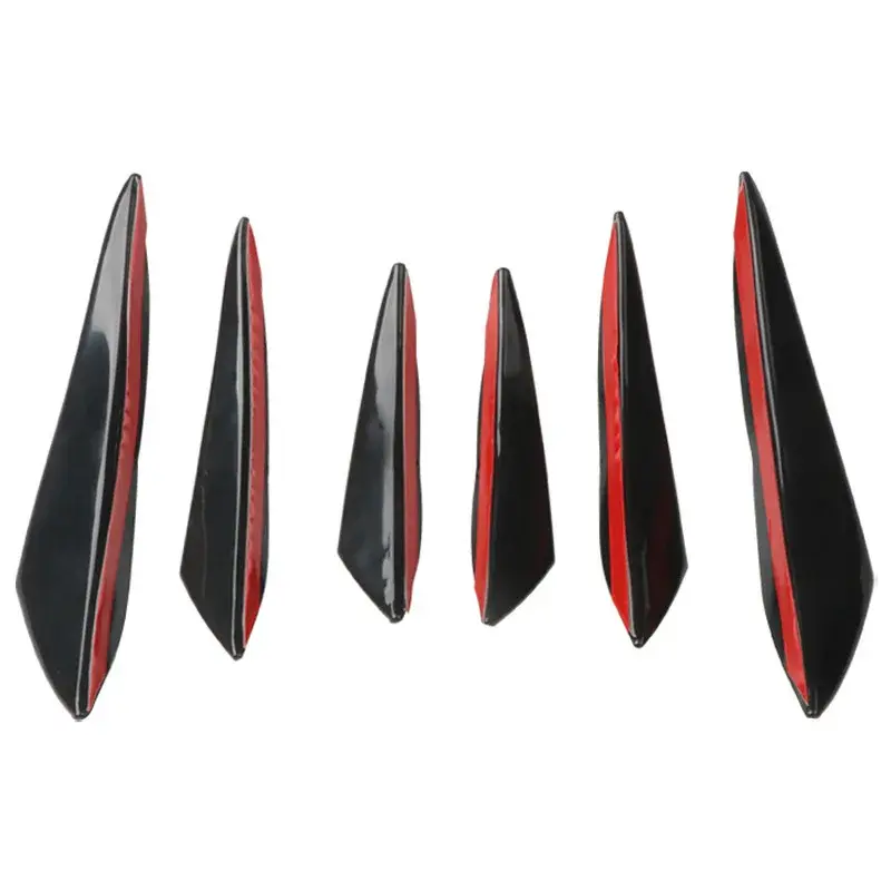 Thumbnail: 6pcs/Set Universal Front Bumper Lip Diffuser Splitter Fins Body Spoiler Car Tuni