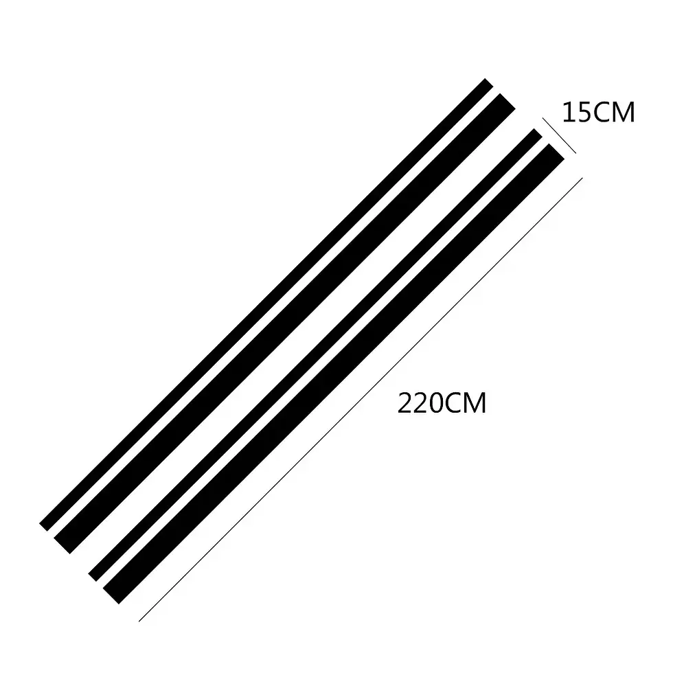 Thumbnail: 2PCS Universal Car Side Body Waist Line Stickers Auto Accessories For BMW Suzuki