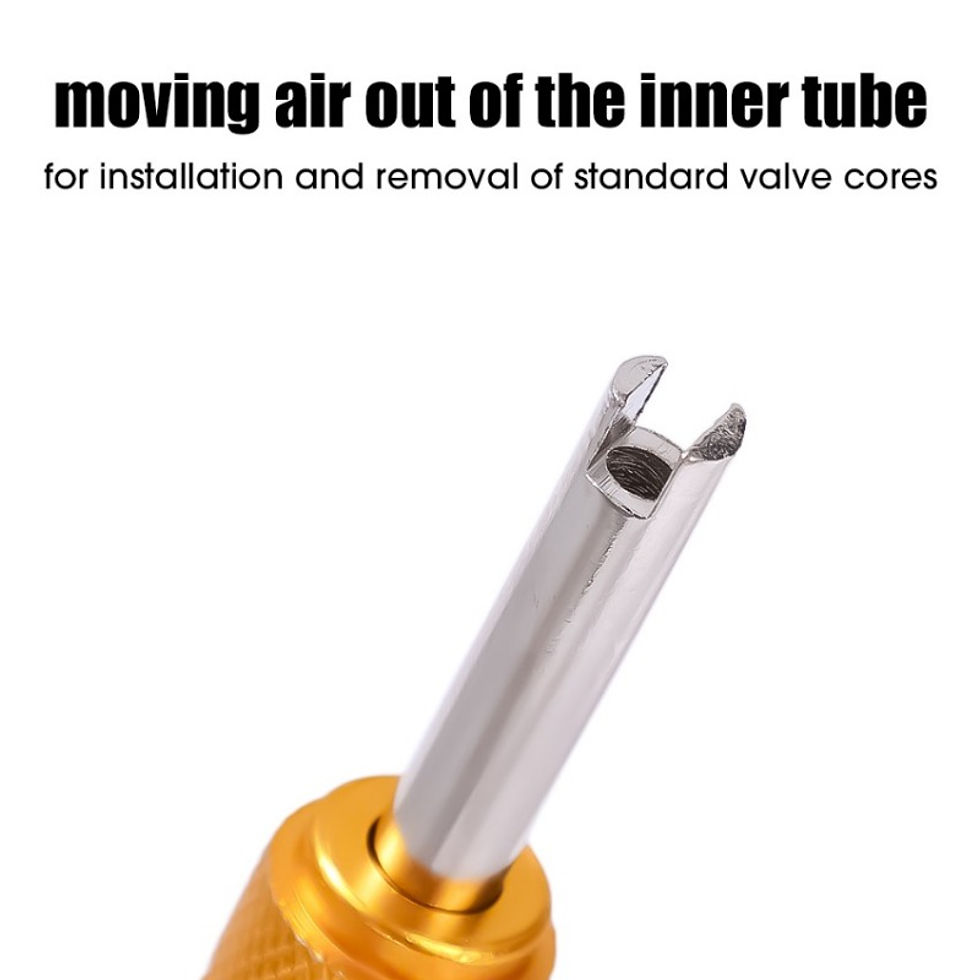 Thumbnail: Car Valve Core Wrench Aluminum Alloy Auto Tire Air Conditioning Valve Core Doubl