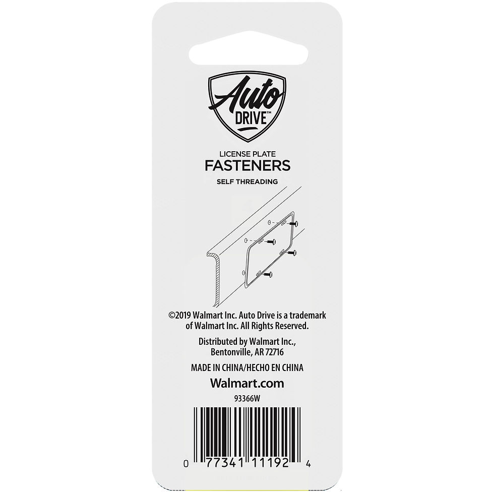 Thumbnail: Auto Drive Stainless Steel Self Threading License Plate Fasteners, 93366W