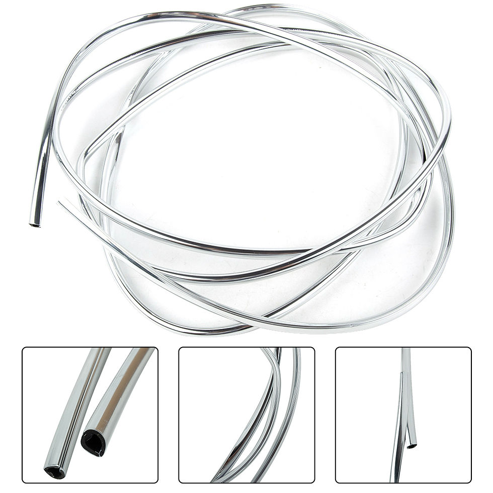 Thumbnail: Car Chrome Trim Moulding Strip 2Mx6mm for Door For Edge Scratch Guard Protector