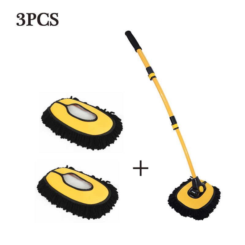 Thumbnail: Car Cleaning Brush Car Cleaning Tools Telescoping Long Handle Cleaning Mop Cheni