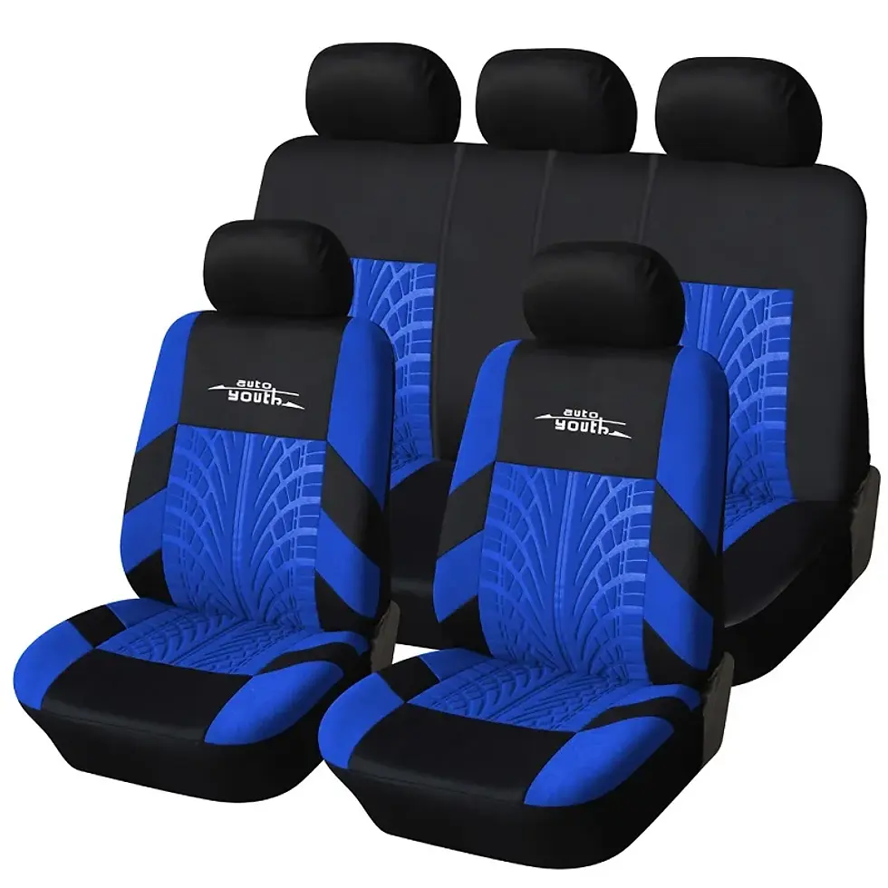 Thumbnail: AUTOYOUTH Full Car Seat Covers Set Universal Polyester Fabric Auto Protect Cover