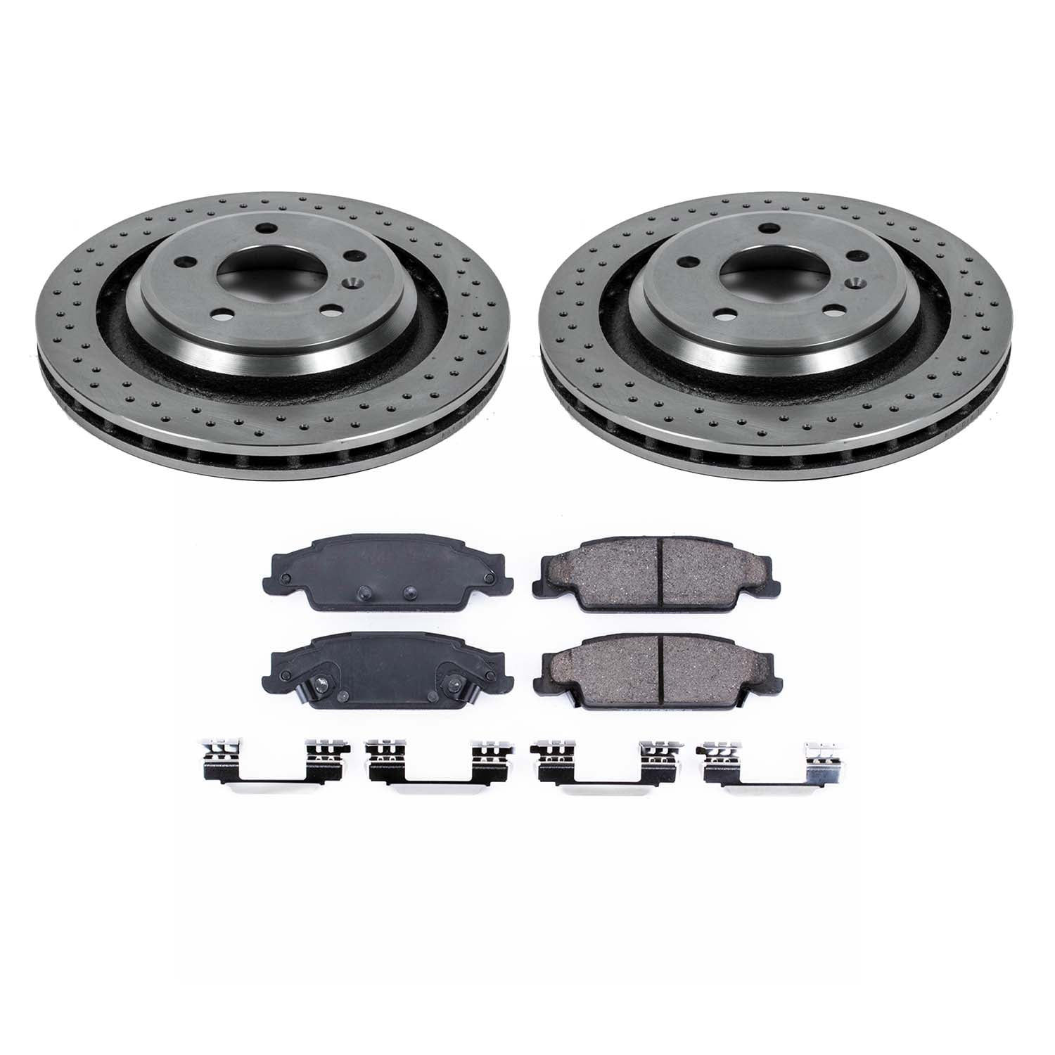 Ultimate Brakes Rear Ceramic Brake Pad and Rotor Kit with Hardware WM80890