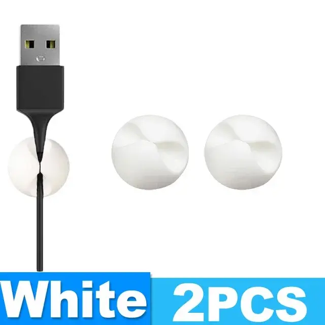 Thumbnail: 2-30pcs Car USB Cable Organizer Self-Adhesive Cables Bracket Cable Clamp Silicon