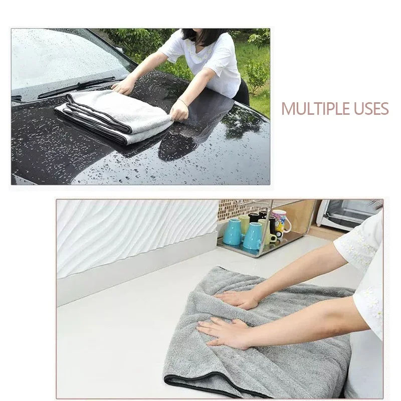 100x40 60x40cm Microfiber Car Wash Towel Fast Drying Auto Cleaning Extra Soft Cl