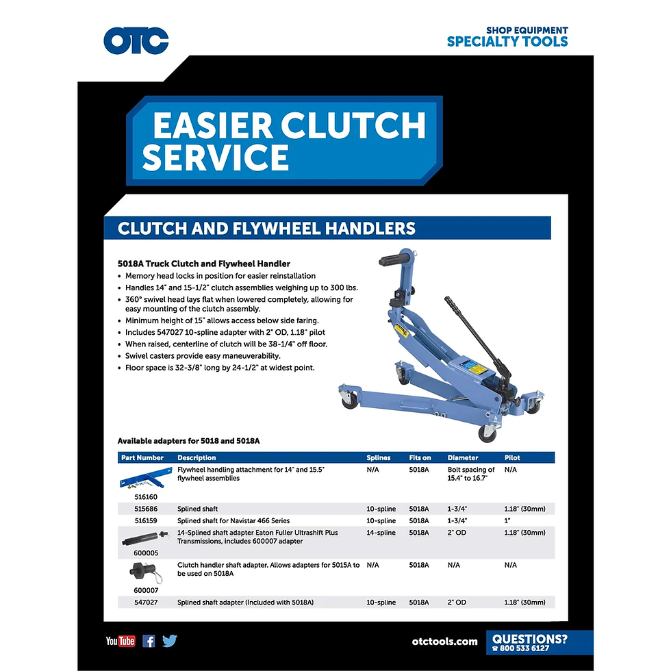 Thumbnail: Low Clearance Truck Clutch and Flywheel Handler