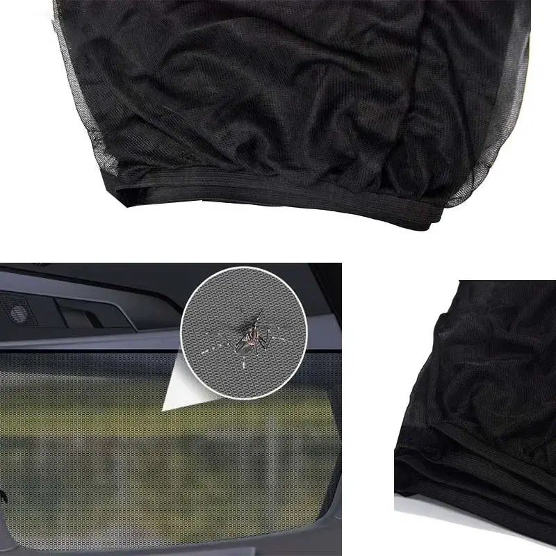 Thumbnail: 4pcs Car Window Sunshade UV Protect Shield Mesh Prevent Mosquito Sunshine Privac