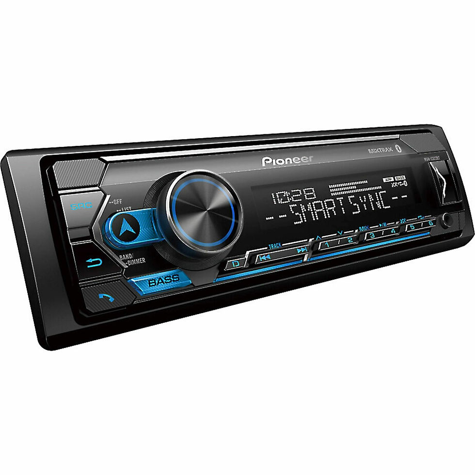 Thumbnail: Pioneer Car Stereo In-Dash Unit, Single-DIN, Shallow-Chassis, LCD with Smar..