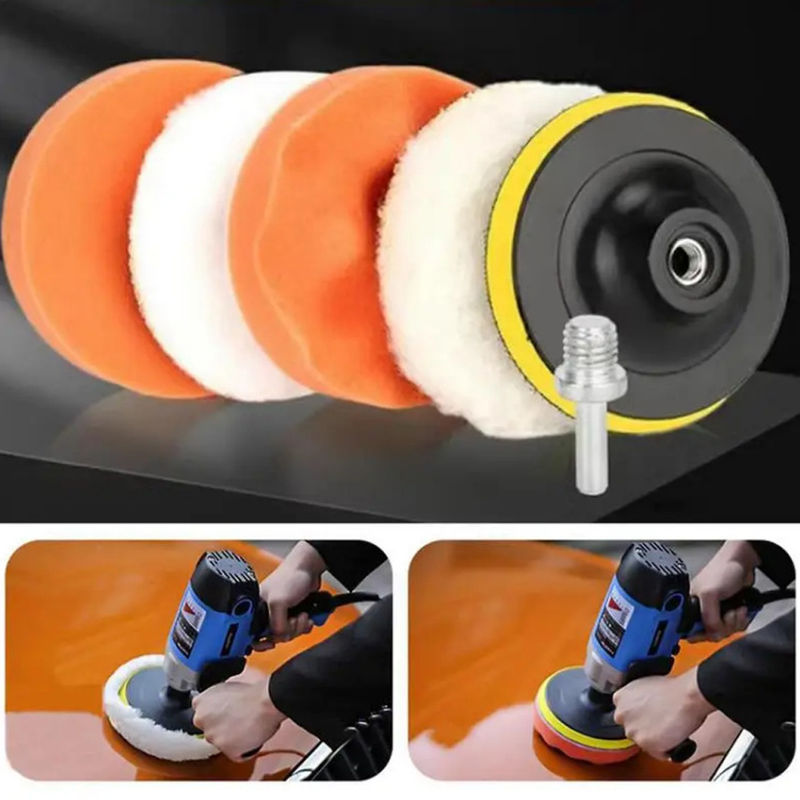 Thumbnail: 3/4/5 Inch Drill Car Polisher Reusable Buffing Waxing Clean Polish Buffer Drill