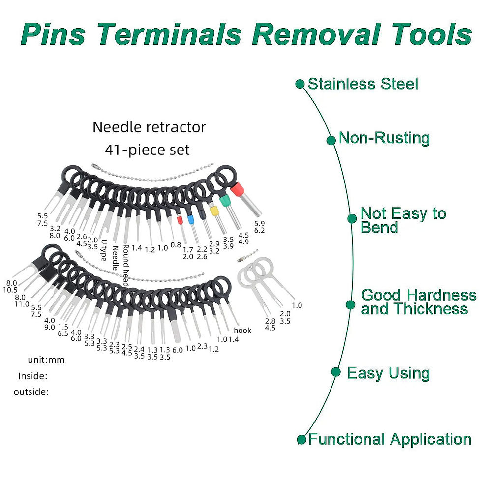 Thumbnail: 2020 New Car Terminal Removal Kit Wiring Crimp Connector Pin Extractor Puller Te