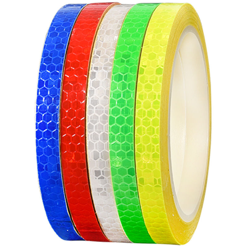 1cm*20/10/8/5m Reflective Tapes Reflectors Warning Tape Night Safety Sticker Whi