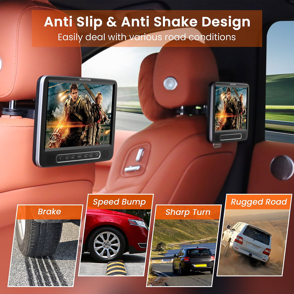 Thumbnail: 10.5" Dual Screen Portable Headrest DVD Player with Mounting Bracket and Mountin