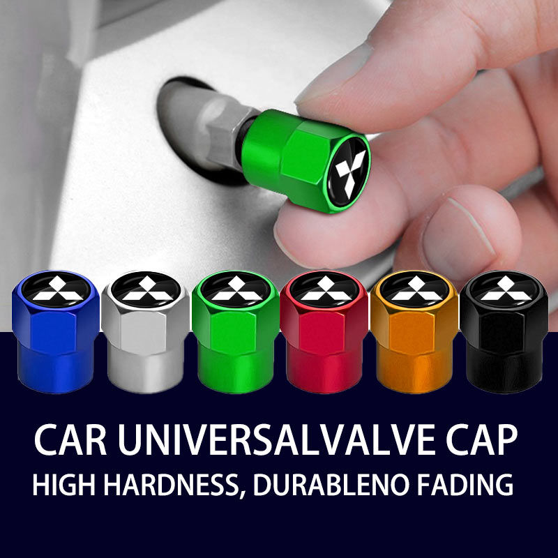 4pcs car wheel tire metal valve Stem Caps Cover decorative For Mitsubishi Eclips