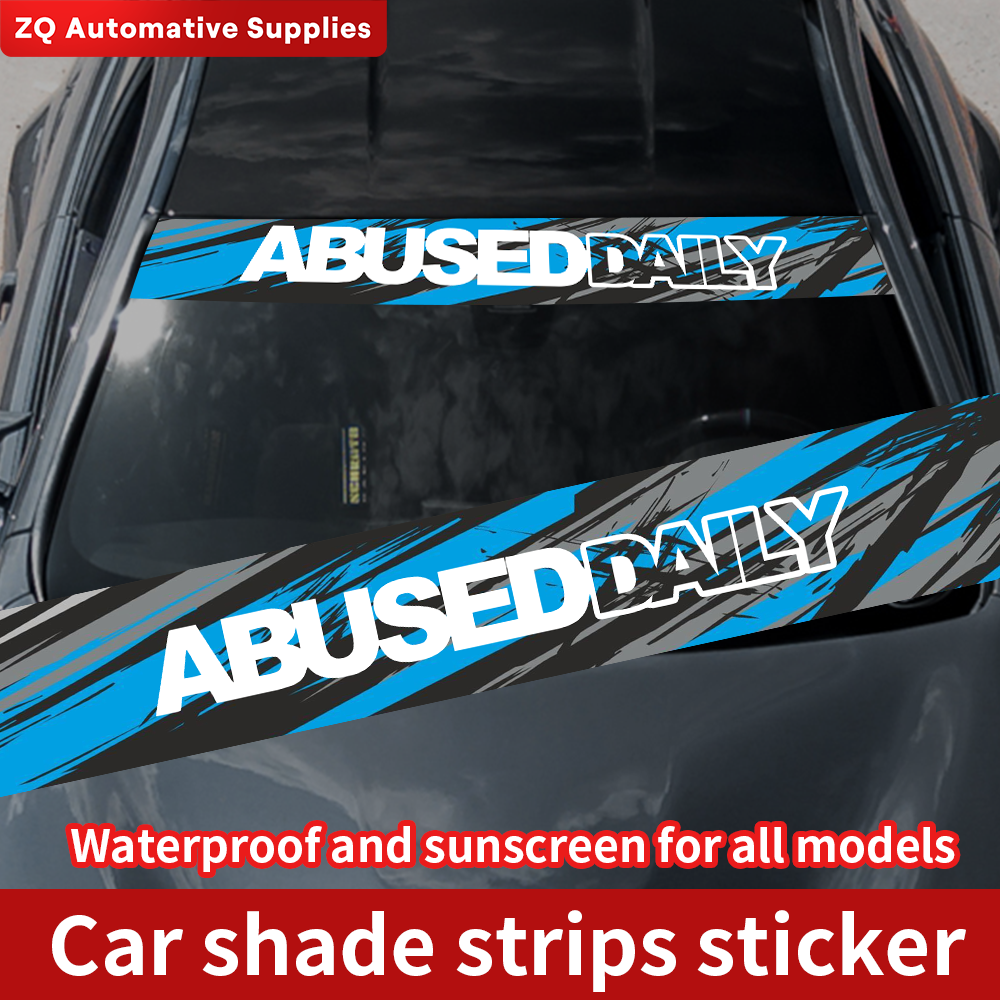 Abuse Daily Car Sunshade Stickers Car Front and Rear Windshield Stickers Sunscre