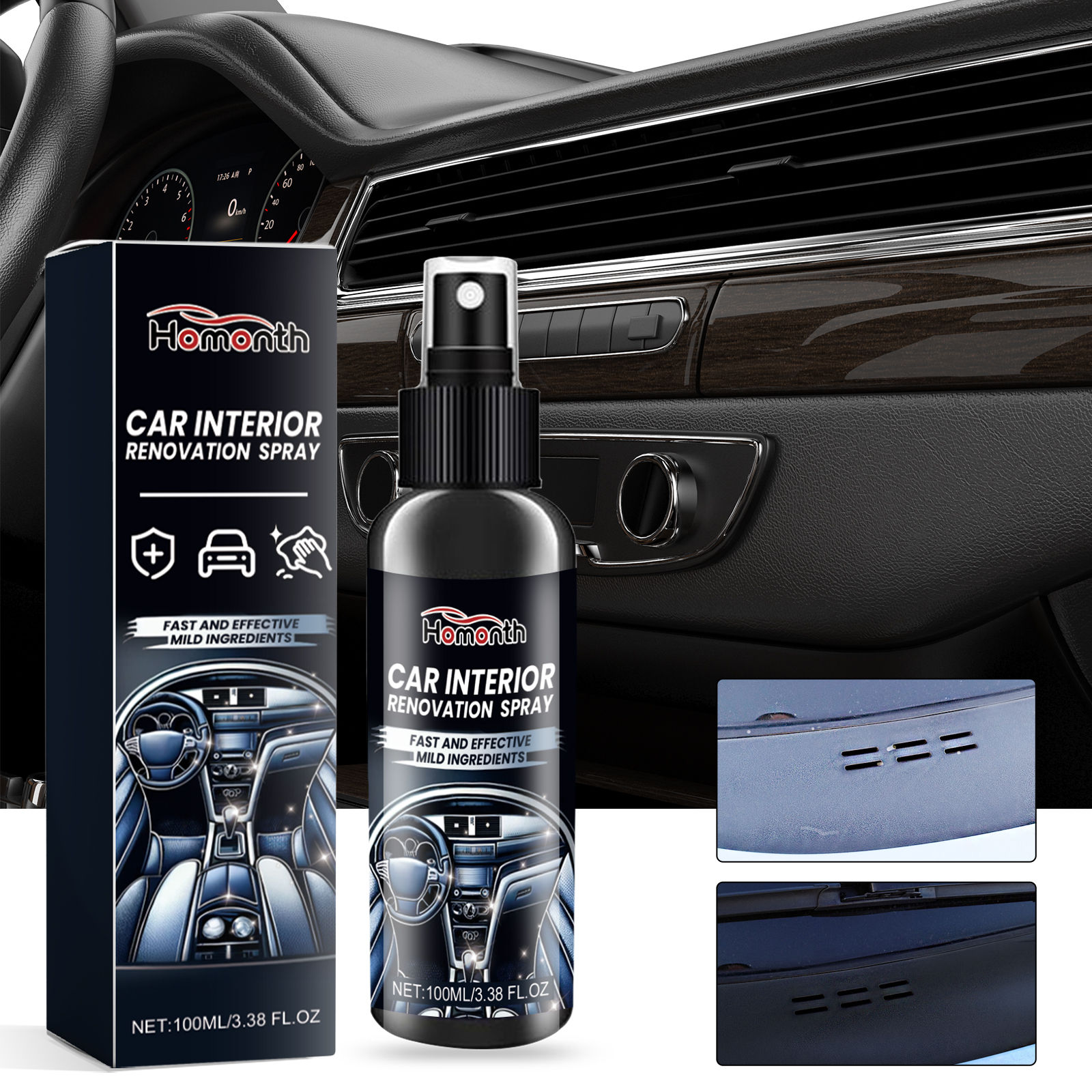 100ml Car Interior Refurbishment Spray Seat Dashboard Cleaning, Decontamination,